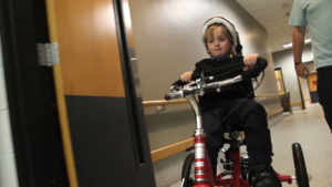 Consumer participating in AMBUCS Bike fitting